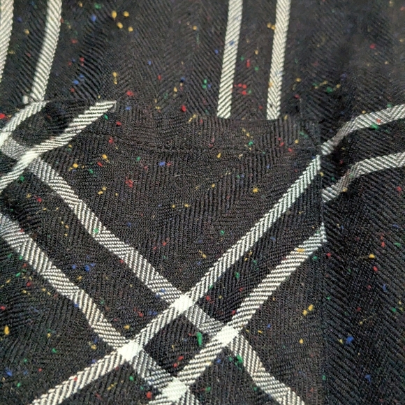 New Rails Hunter Plaid Rainbow Speckled Black White Flannel Button Up Shirt XS - Picture 4 of 10